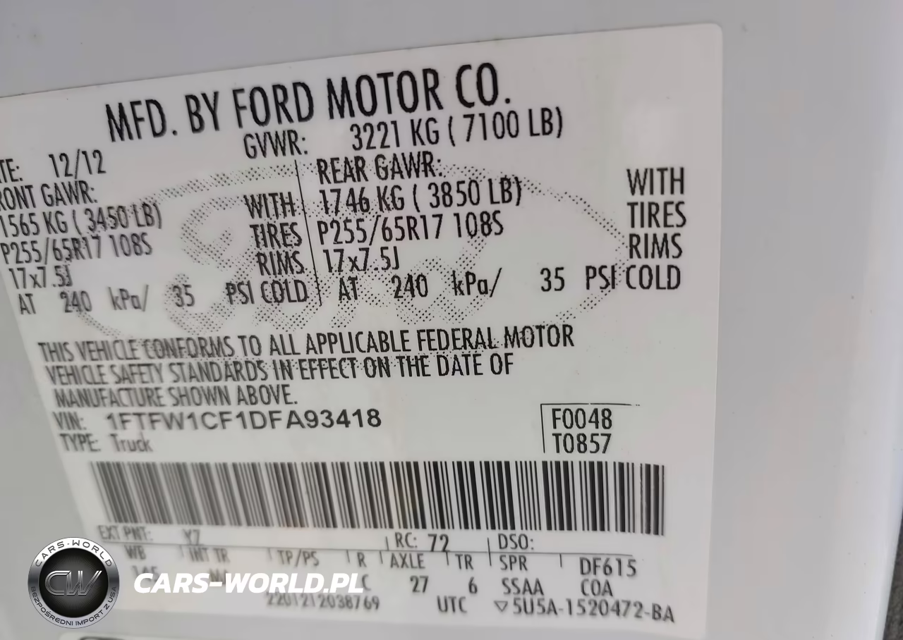2013 Ford F150 Supercrew VIN:1FTFW1CF1DFA93418 - 9