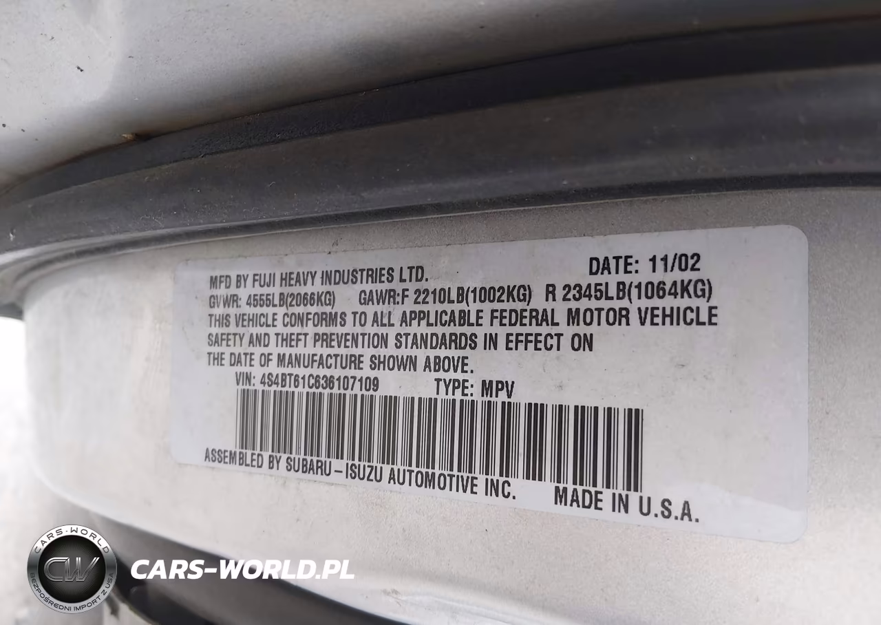 2003 Subaru Baja VIN:4S4BT61C636107109 - 9