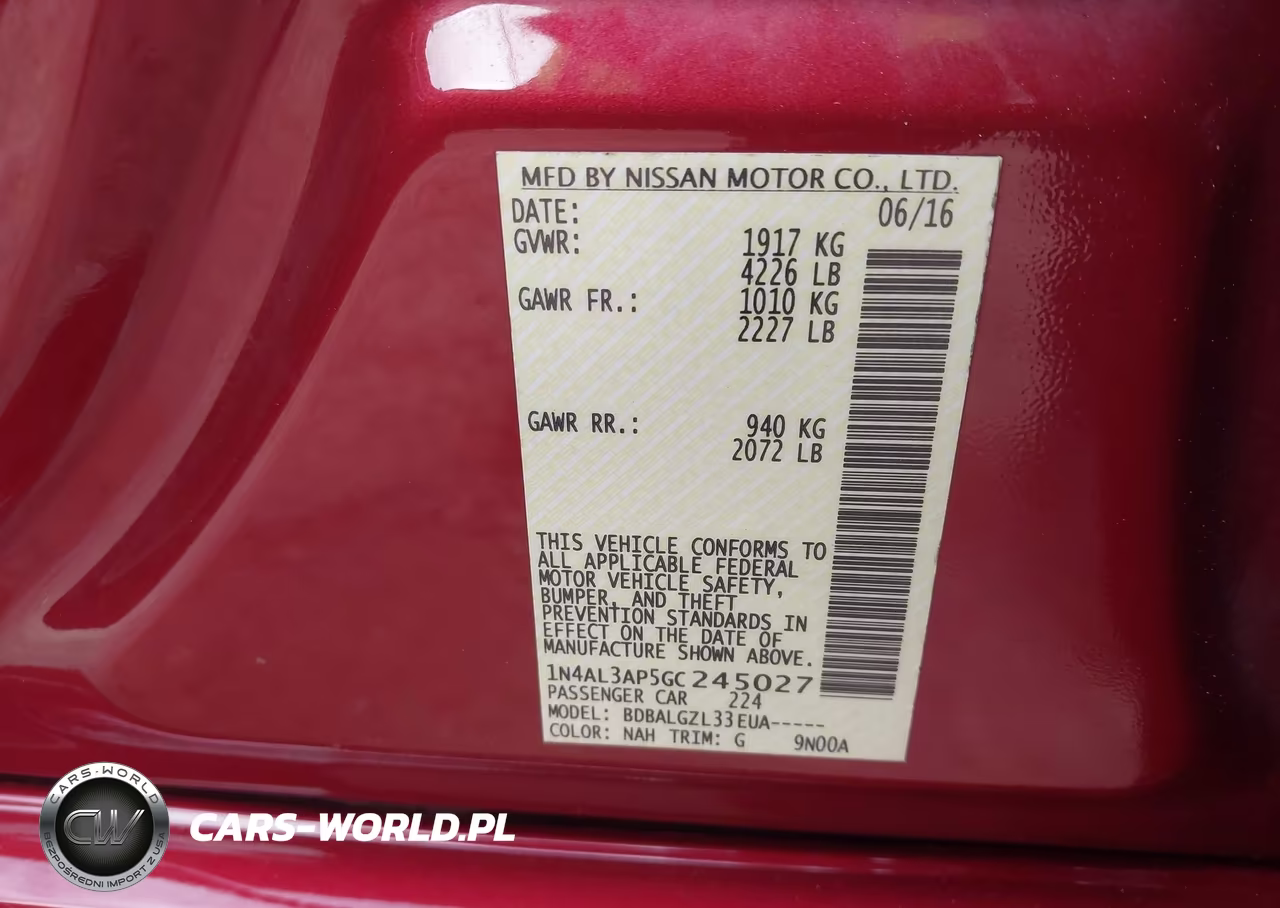2016 Nissan Altima 2.5-2.5 S-2.5 Sl-2.5 Sr-2.5 Sv VIN:1N4AL3AP5GC245027 - 9