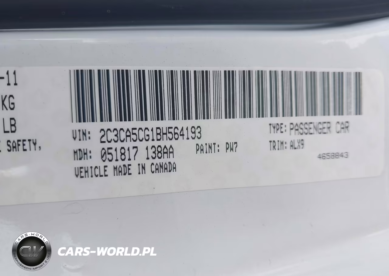 2011 Chrysler 300 Limited VIN:2C3CA5CG1BH564193 - 9