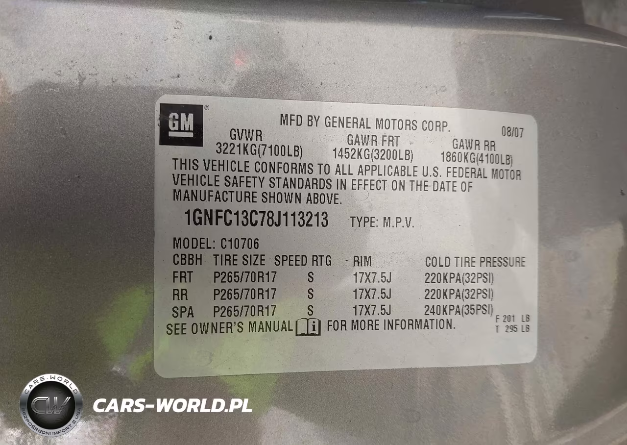 2008 Chevrolet Tahoe Ls VIN:1GNFC13C78J113213 - 9
