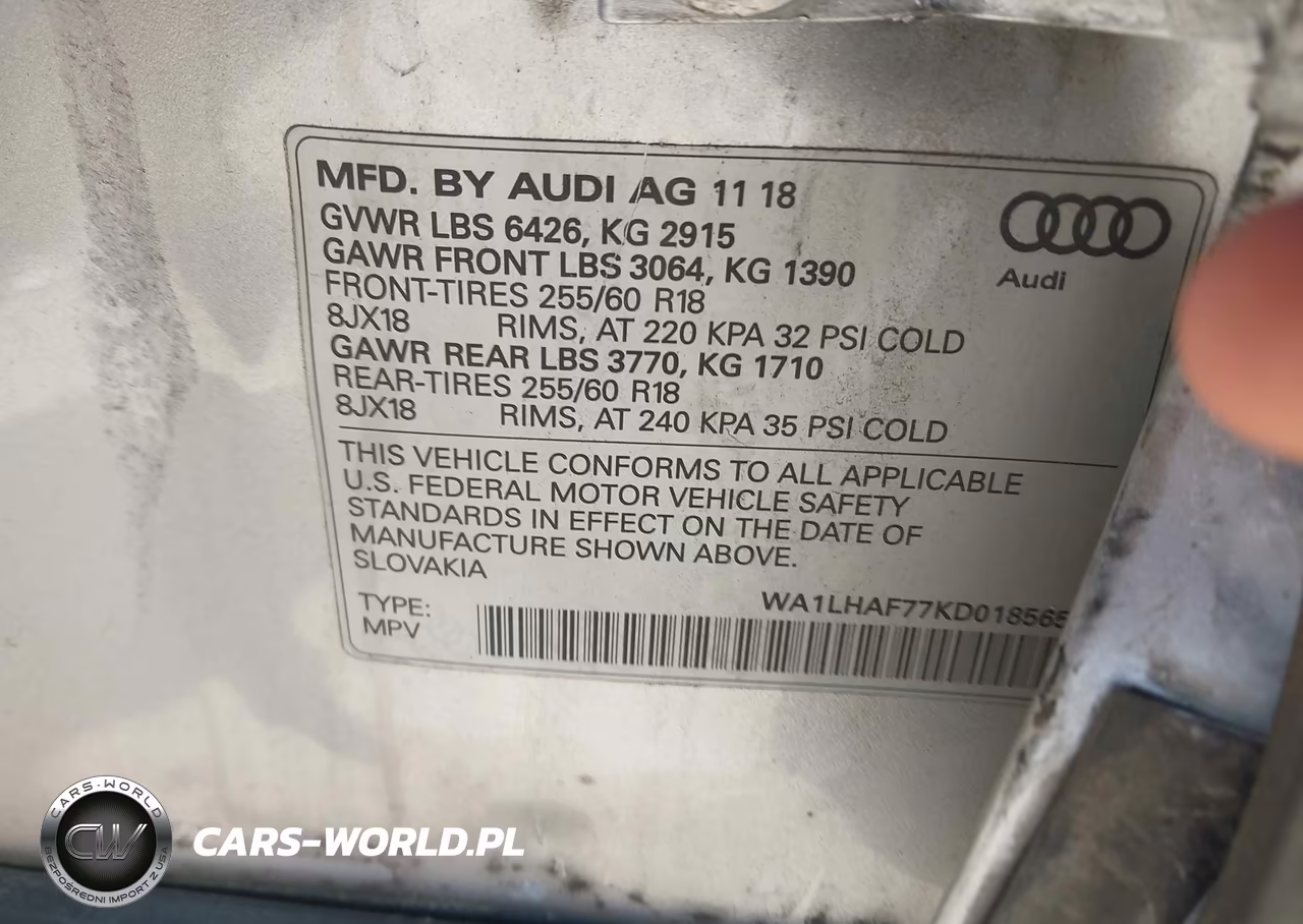 2019 Audi Q7 45 Premium-45 Se Premium VIN:WA1LHAF77KD018565 - 9