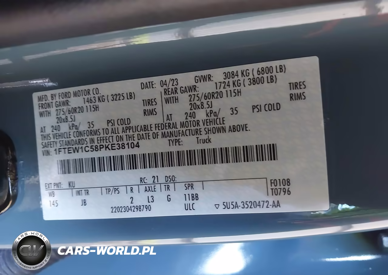 2023 Ford F-150 Xl VIN:1FTEW1C58PKE38104 - 9