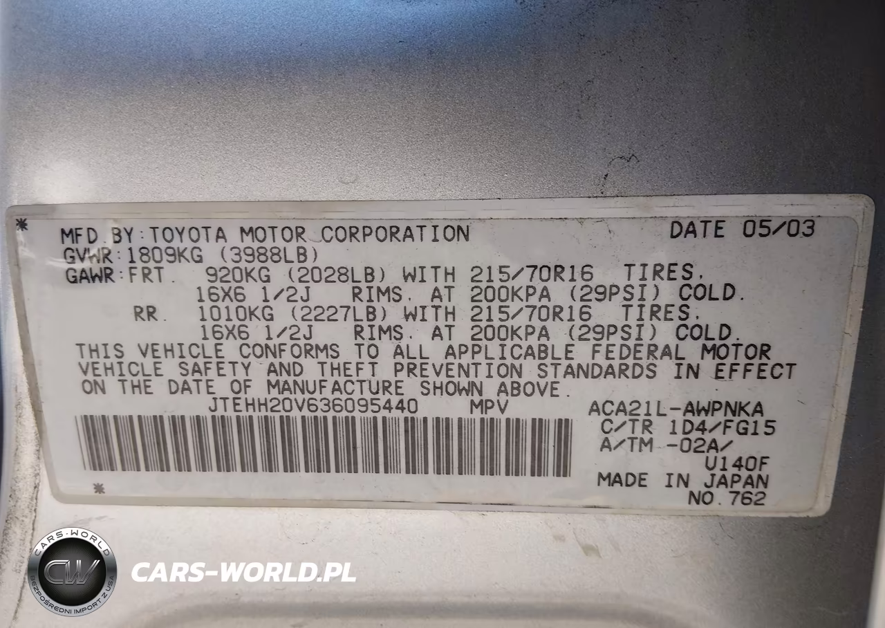 2003 Toyota Rav4 VIN:JTEHH20V636095440 - 9