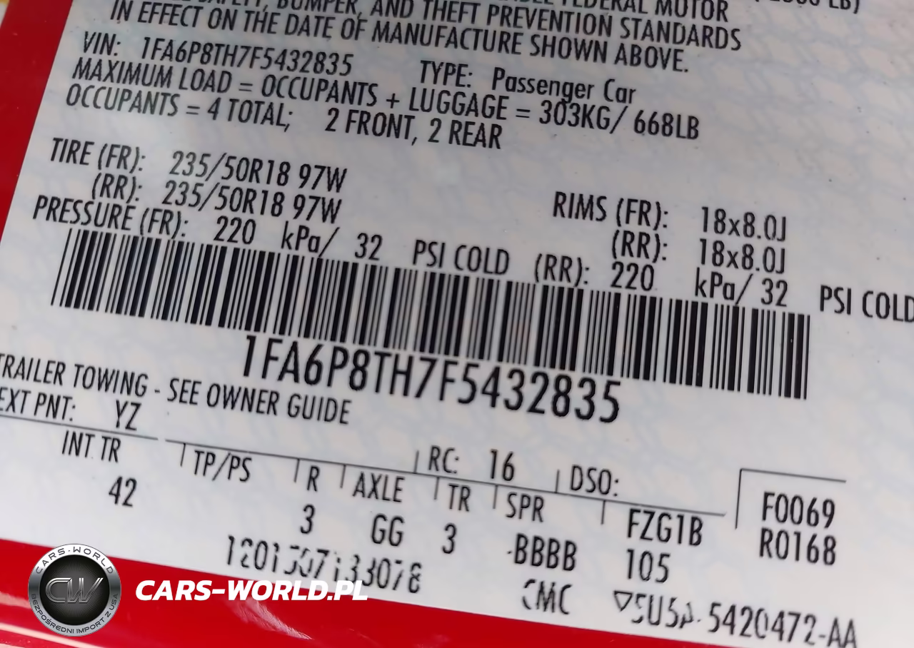 2015 Ford Mustang Ecoboost VIN:1FA6P8TH7F5432835 - 9
