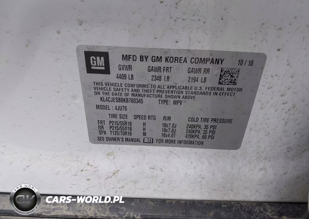 2019 Buick Encore Awd Preferred VIN:KL4CJESB8KB760345 - 9