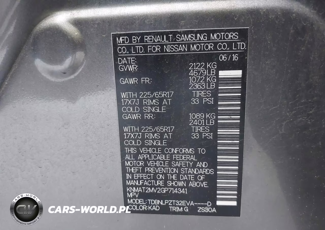 2016 Nissan Rogue S VIN:KNMAT2MV2GP714341 - 9