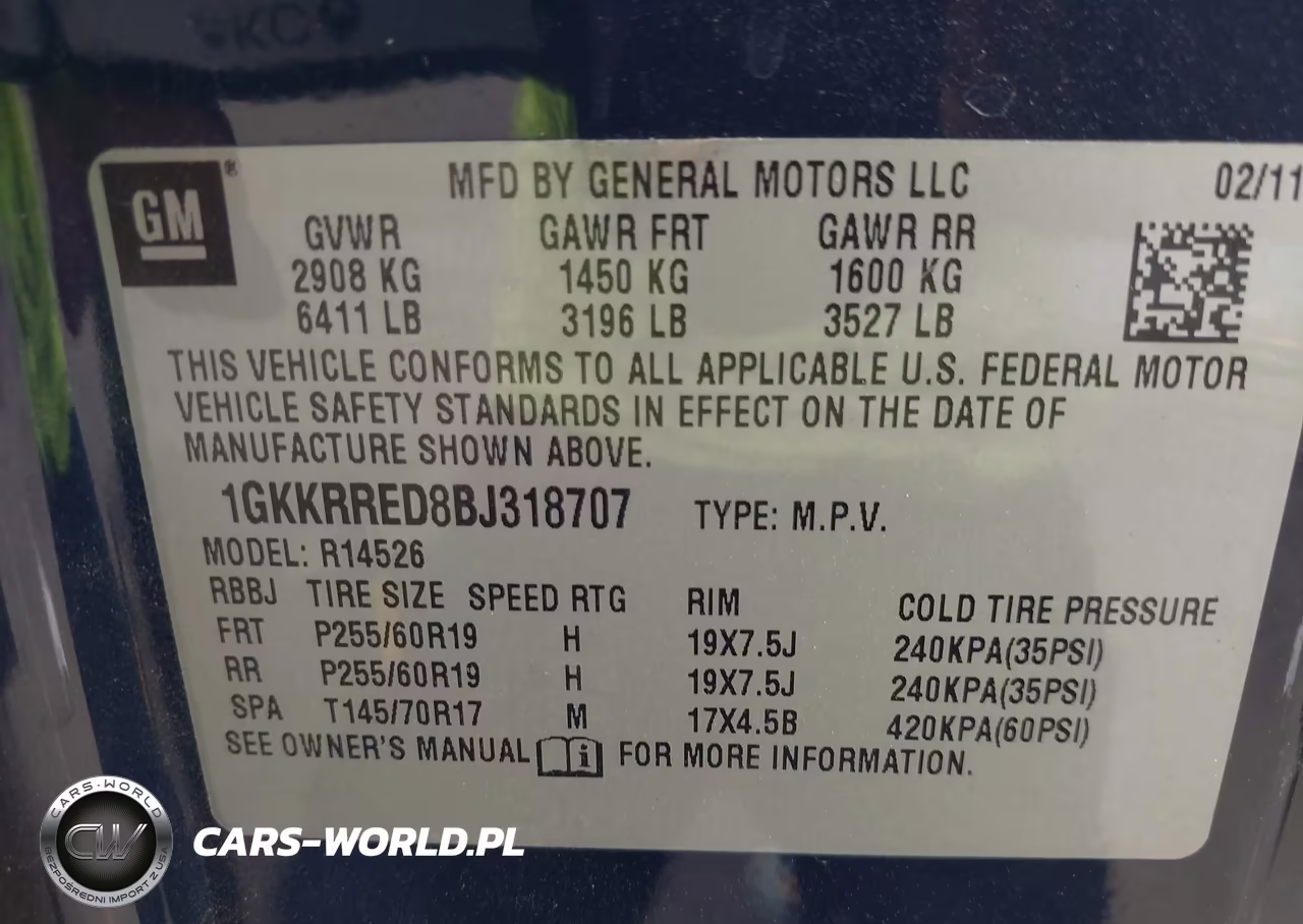 2011 GMC Acadia Slt-1 VIN:1GKKRRED8BJ318707 - 9