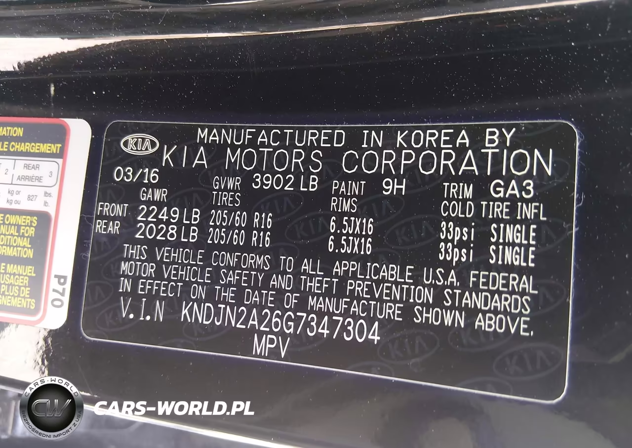 2016 Kia Soul VIN:KNDJN2A26G7347304 - 9