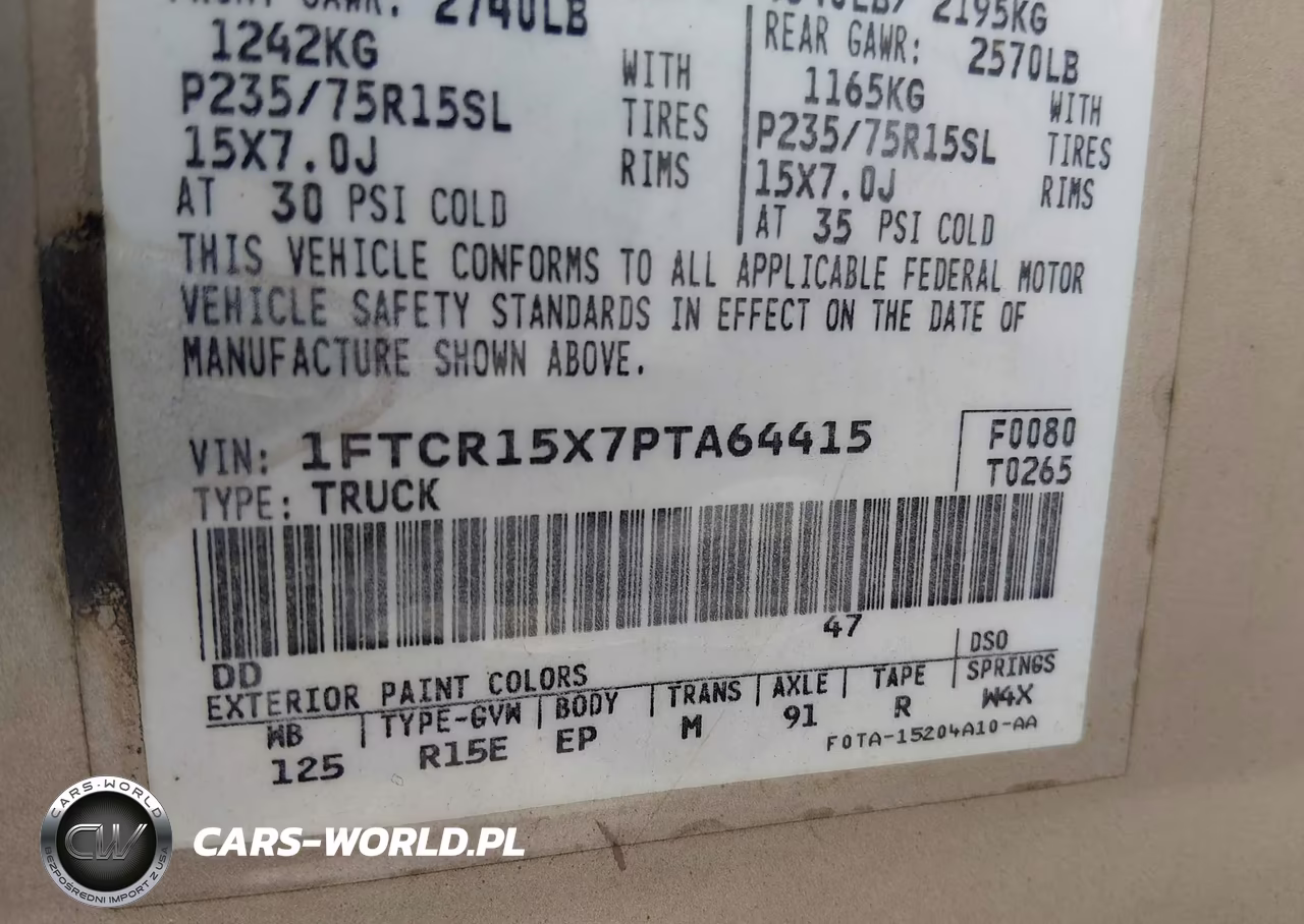 1993 Ford Ranger Super Cab VIN:1FTCR15X7PTA64415 - 9