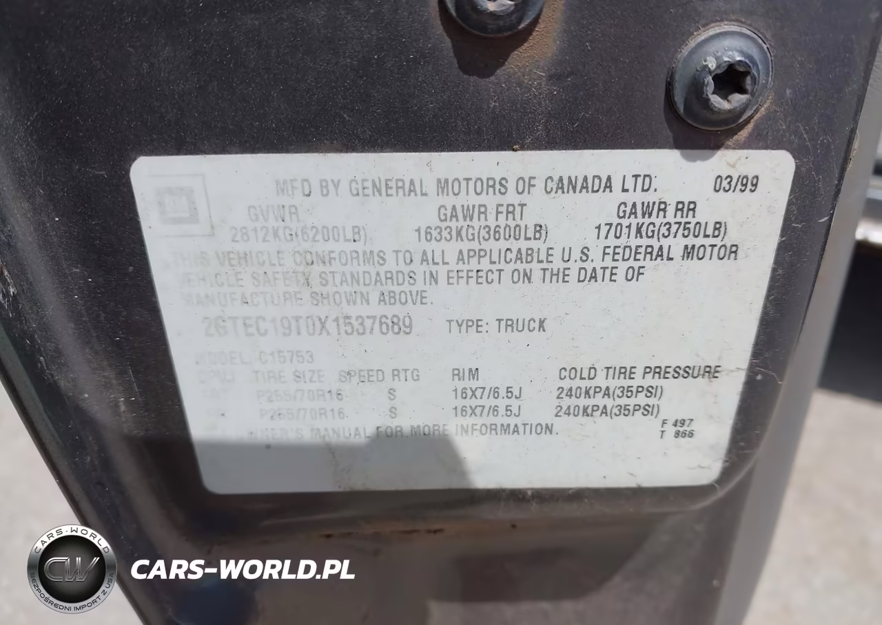 1999 GMC New Sierra 1500 Sle VIN:2GTEC19T0X1537689 - 9