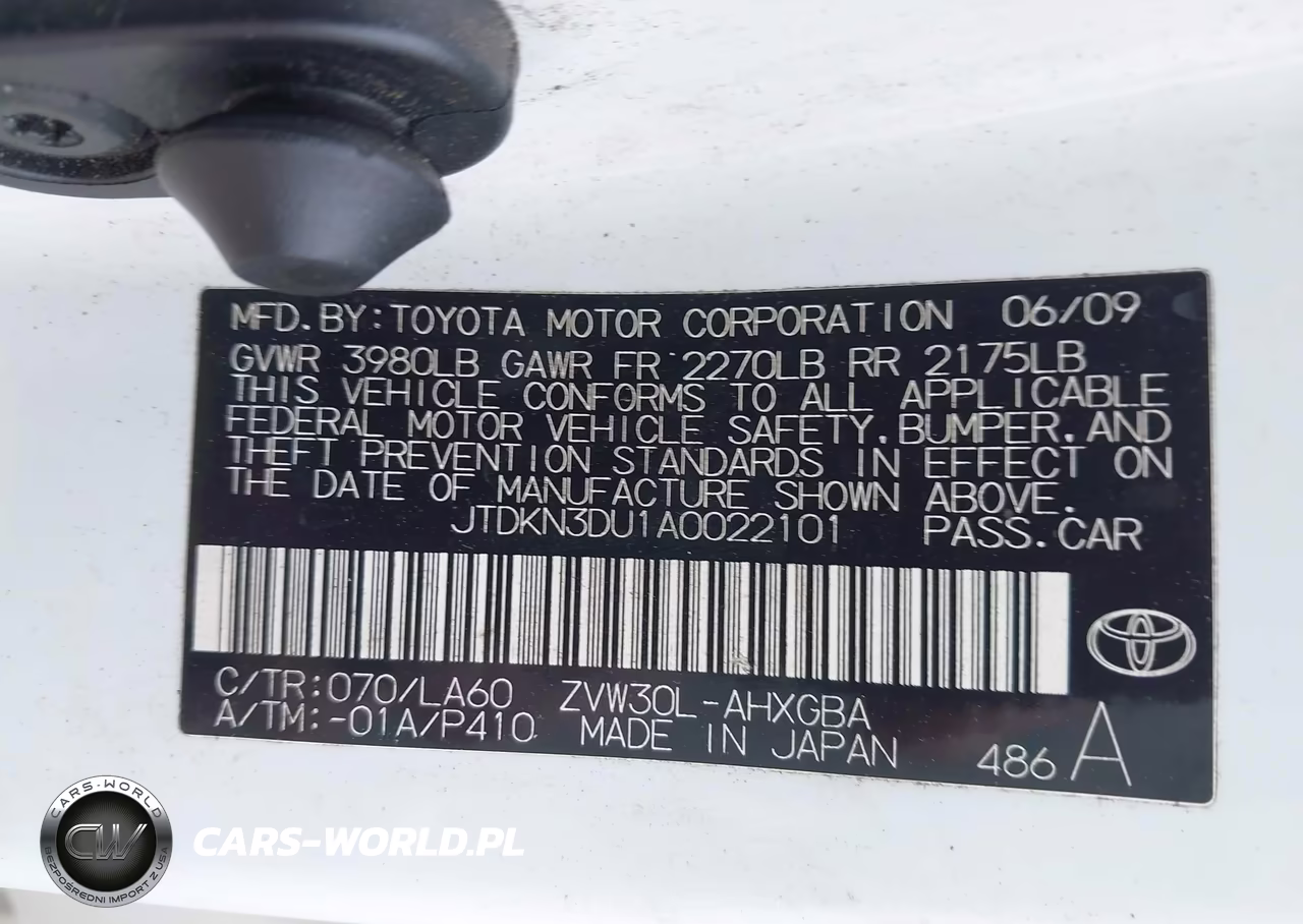 2010 Toyota Prius Iv VIN:JTDKN3DU1A0022101 - 9