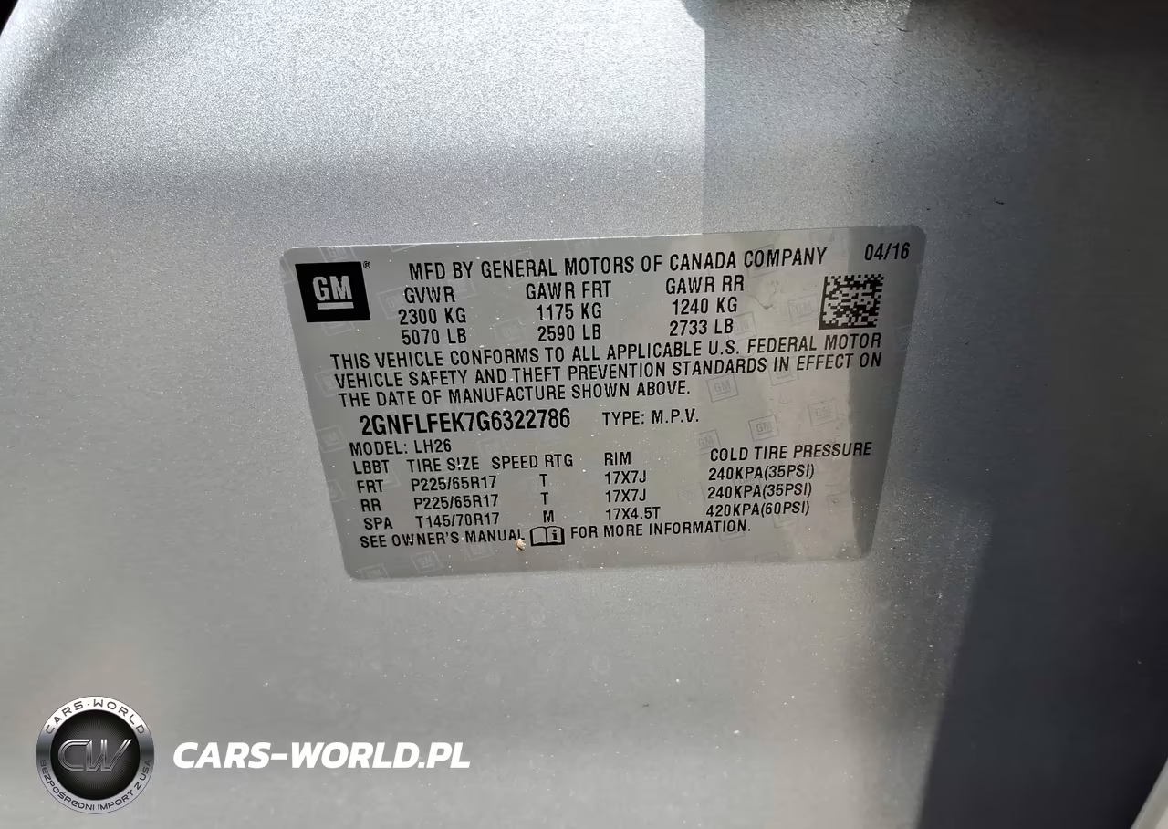 2016 Chevrolet Equinox Lt VIN:2GNFLFEK7G6322786 - 9