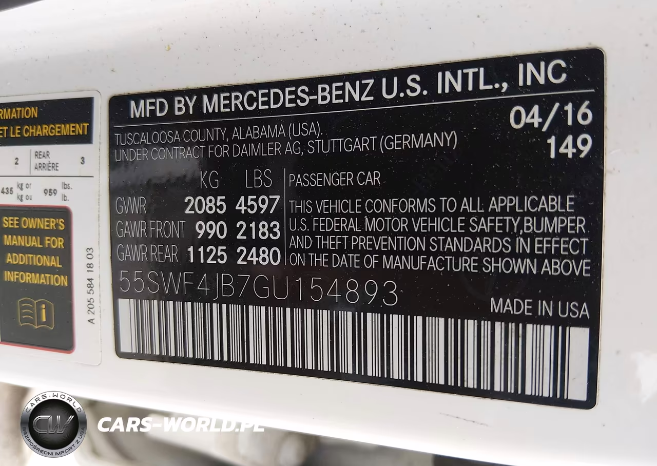 2016 Mercedes-Benz C 300 VIN:55SWF4JB7GU154893 - 9