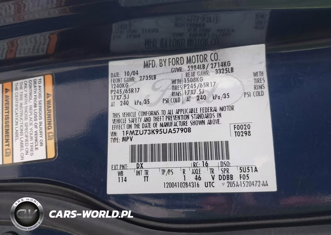 2005 Ford Explorer Xlt-Xlt Sport VIN:1FMZU73K95UA57908 - 9