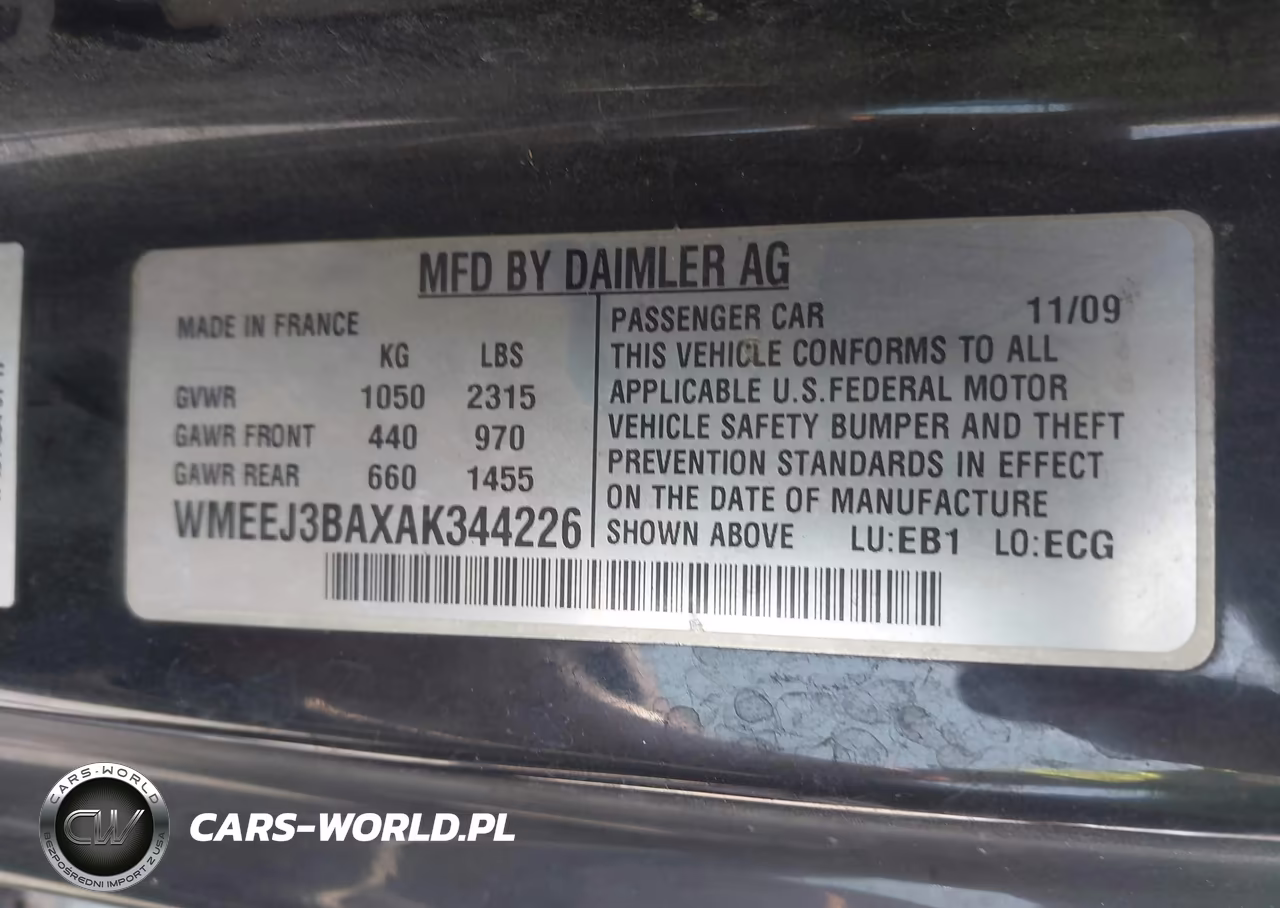 2010 Smart Fortwo Passion-Pure VIN:WMEEJ3BAXAK344226 - 9