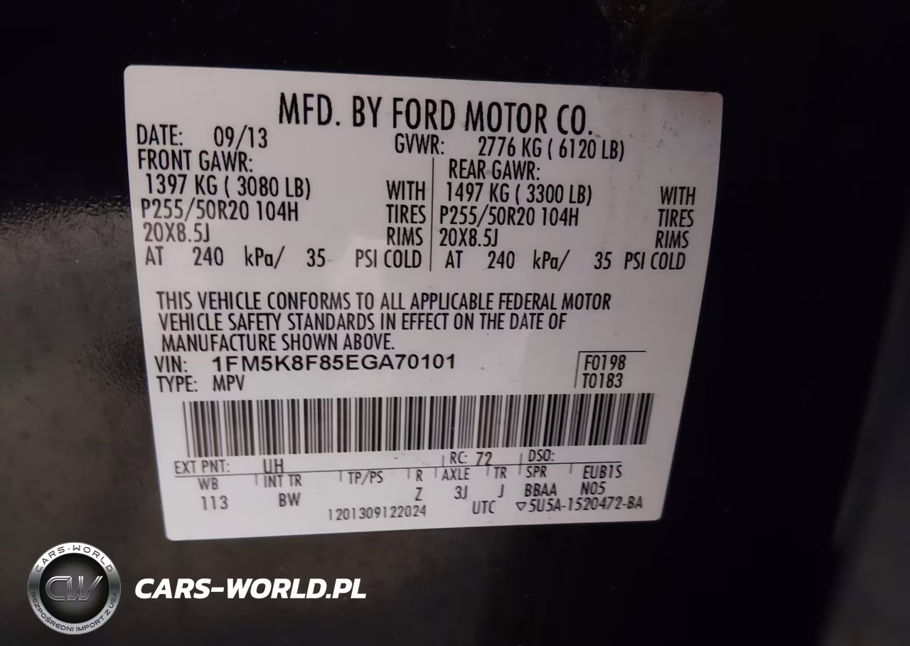 2014 Ford Explorer Limited VIN:1FM5K8F85EGA70101 - 9