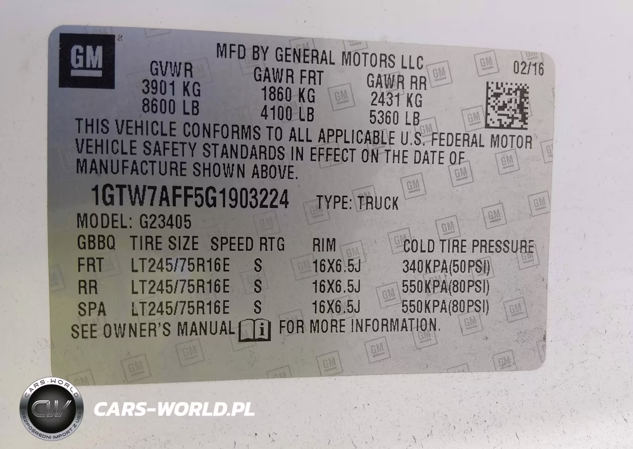 2016 GMC Savana 2500 Work Van VIN:1GTW7AFF5G1903224 - 9