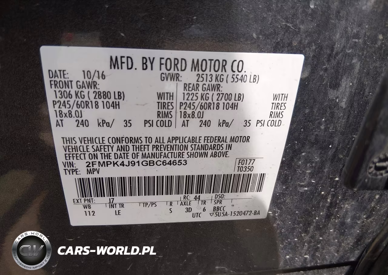 2016 Ford Edge Sel VIN:2FMPK4J91GBC64653 - 9