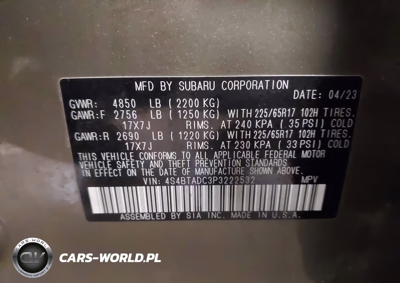 2023 Subaru Outback Premium VIN:4S4BTADC3P3222532 - 9