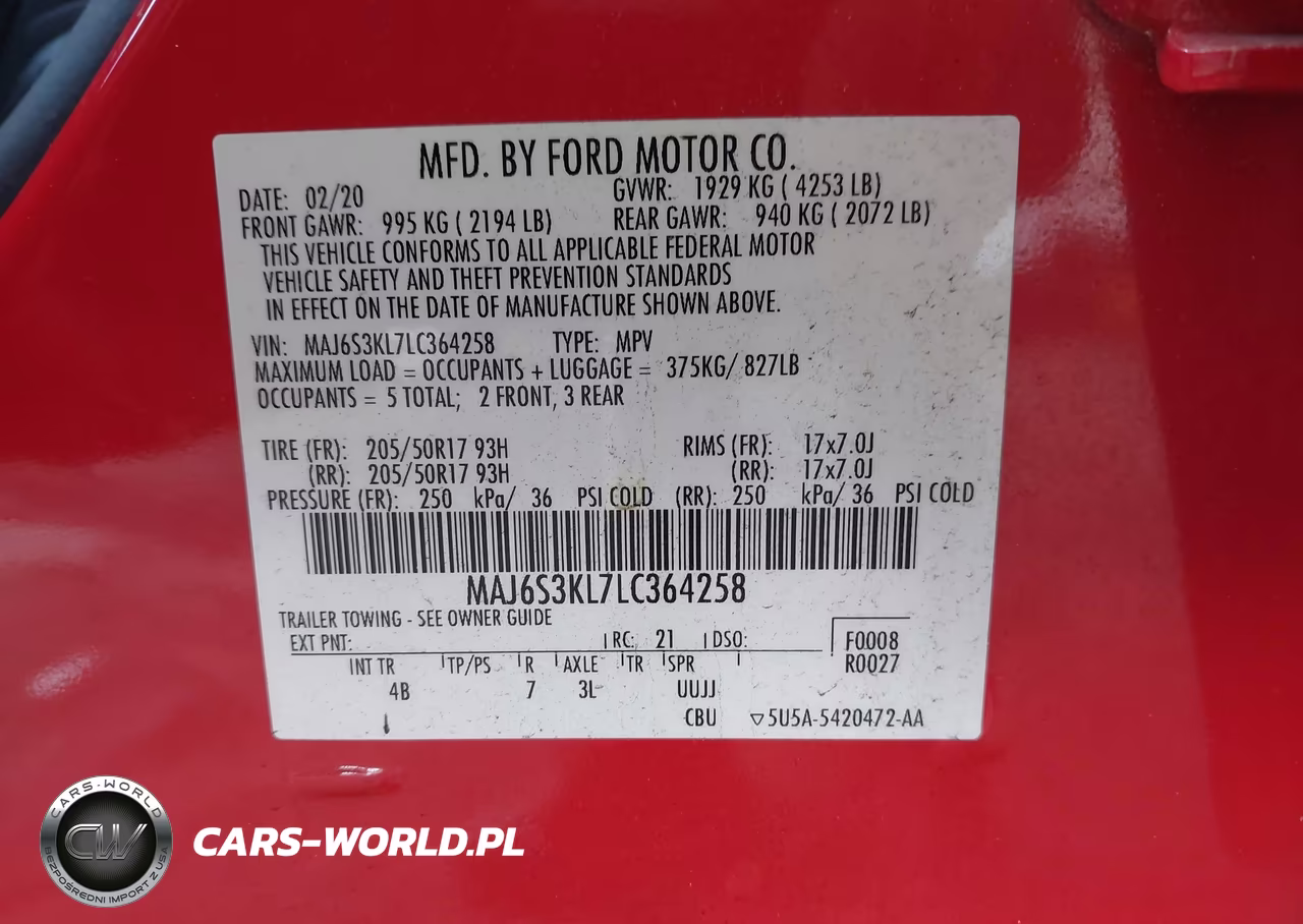 2020 Ford Ecosport Titanium VIN:MAJ6S3KL7LC364258 - 9