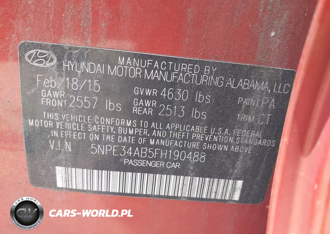 2015 Hyundai Sonata Limited 2.0T VIN:5NPE34AB5FH190488 - 9
