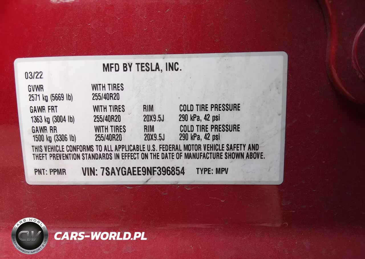 2022 Tesla Model Y Long Range Dual Motor All-Wheel Drive VIN:7SAYGAEE9NF396854 - 9