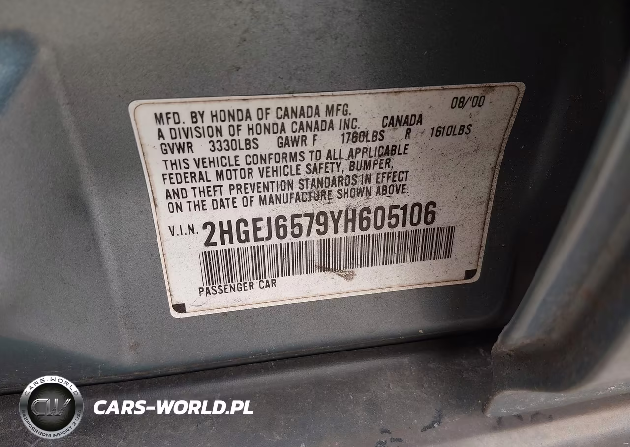 2000 Honda Civic Lx VIN:2HGEJ6579YH605106 - 9
