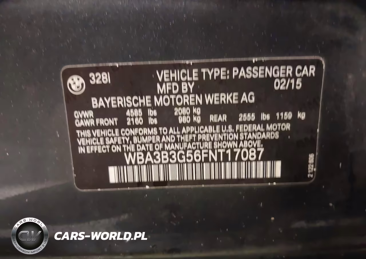 2015 BMW 328I xDrive VIN:WBA3B3G56FNT17087 - 9
