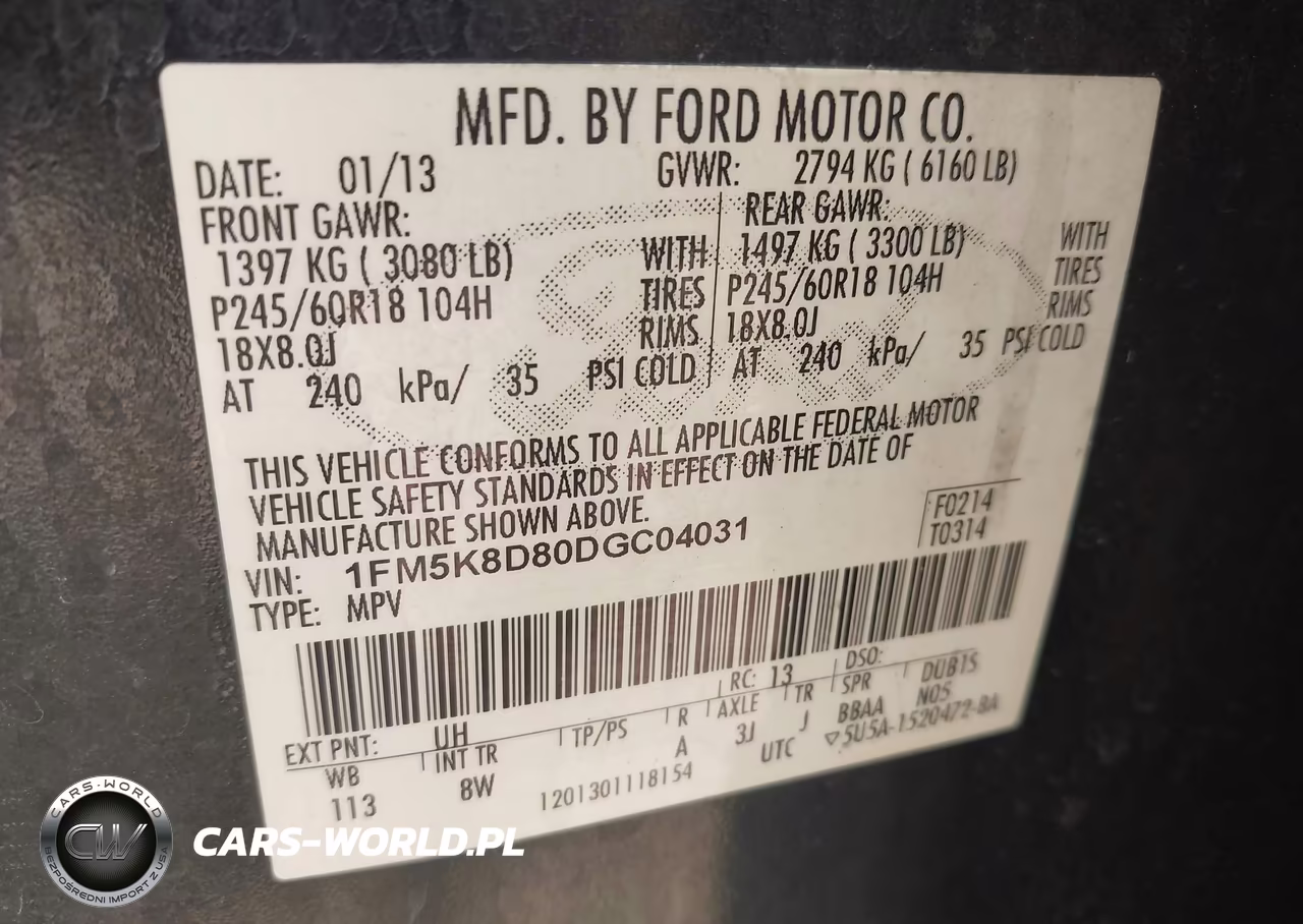 2013 Ford Explorer Xlt VIN:1FM5K8D80DGC04031 - 9