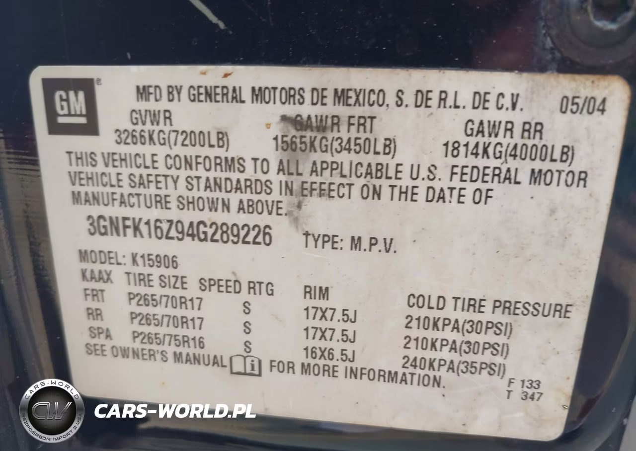 2004 Chevrolet Suburban 1500 Z71 VIN:3GNFK16Z94G289226 - 9