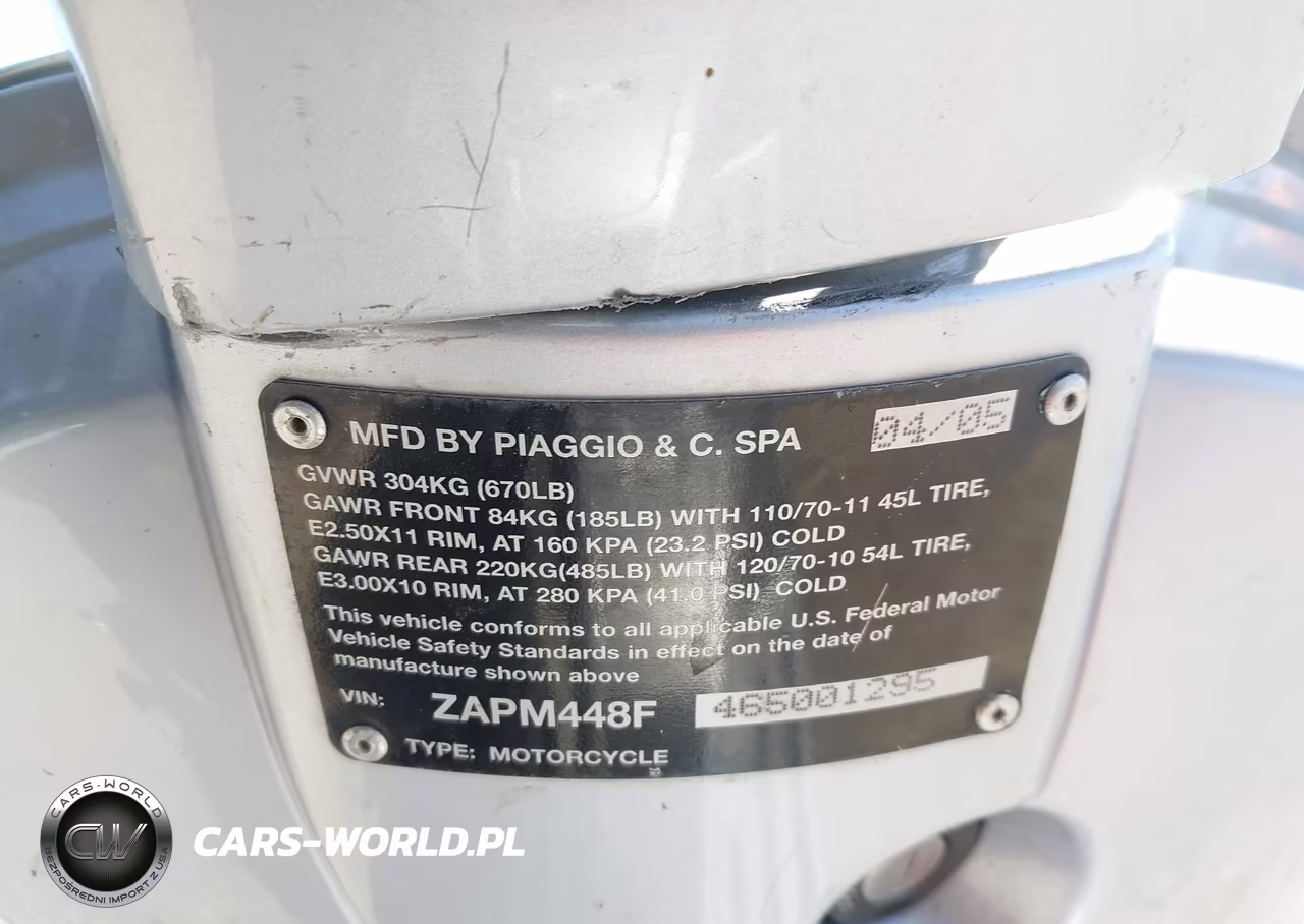 2006 Vespa Lx 150 VIN:ZAPM448F465001295 - 10