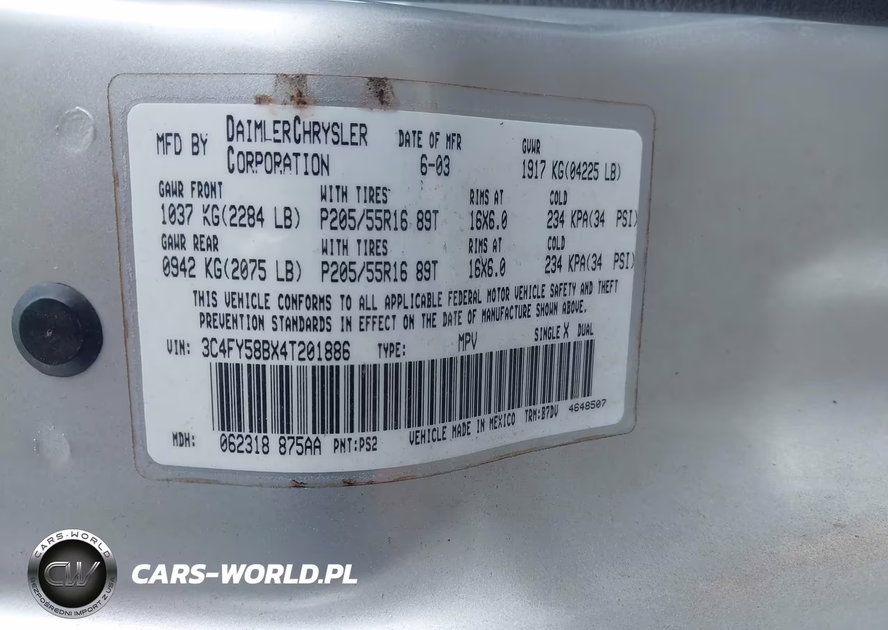 2004 Chrysler Pt Cruiser Touring VIN:3C4FY58BX4T201886 - 9