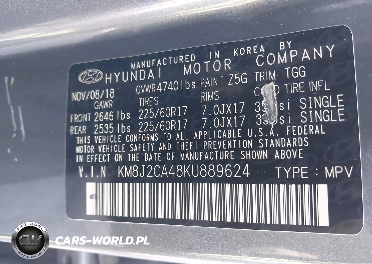2019 Hyundai Tucson Se VIN:KM8J2CA48KU889624 - 9