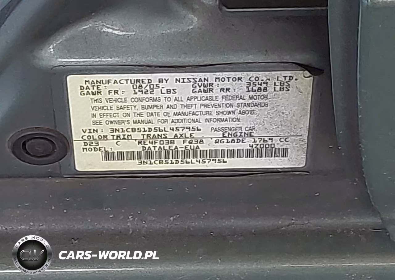 2006 Nissan Sentra 1.8S VIN:3N1CB51D56L457956 - 9