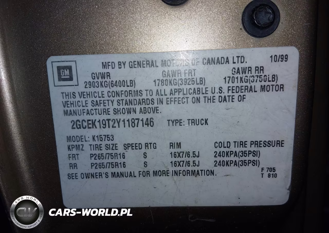 2000 Chevrolet Silverado 1500 Ls VIN:2GCEK19T2Y1187146 - 9