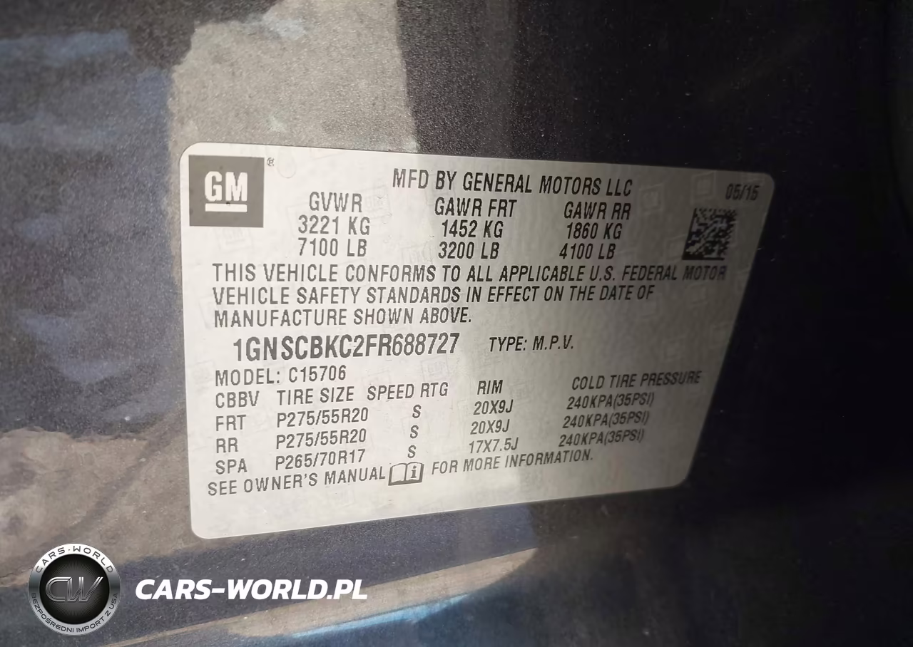 2015 Chevrolet Tahoe Lt VIN:1GNSCBKC2FR688727 - 9