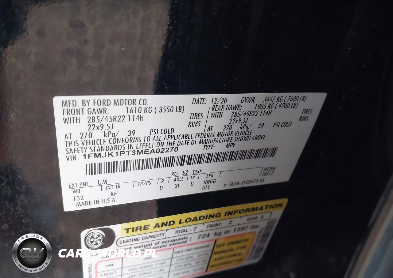 2021 Ford Expedition King Ranch Max VIN:1FMJK1PT3MEA02270 - 9