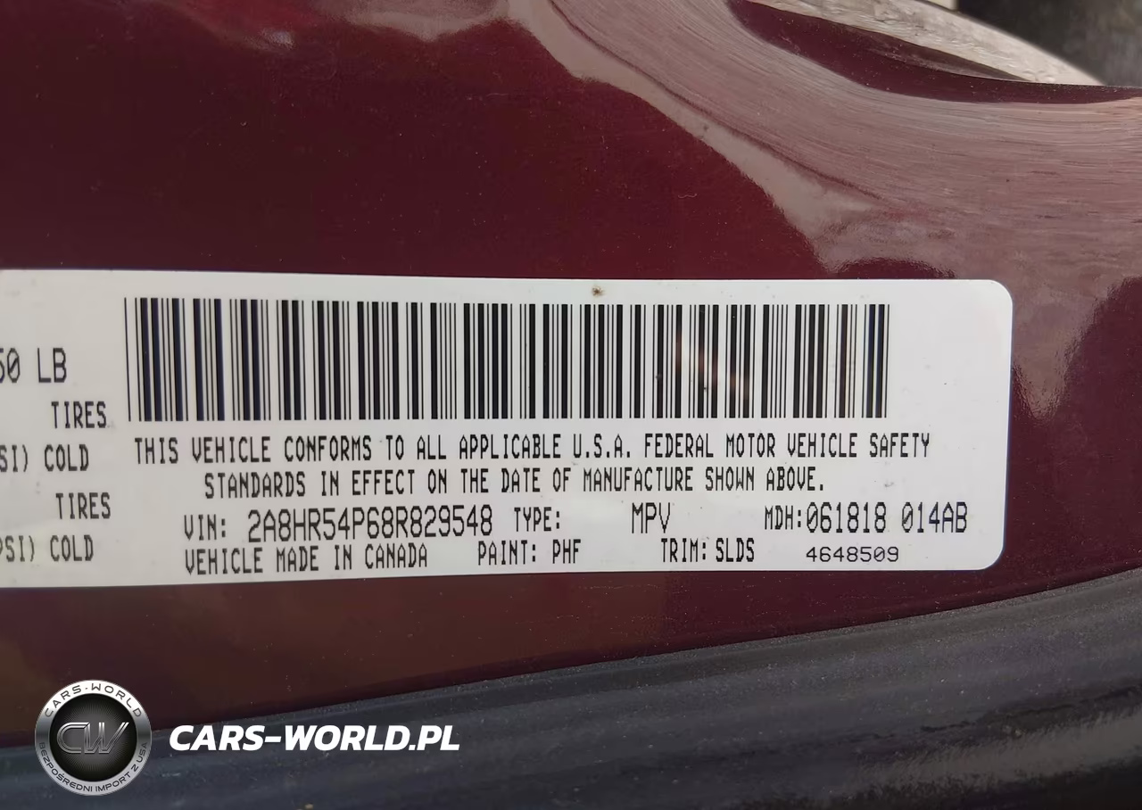 2008 Chrysler Town & Country Touring VIN:2A8HR54P68R829548 - 9