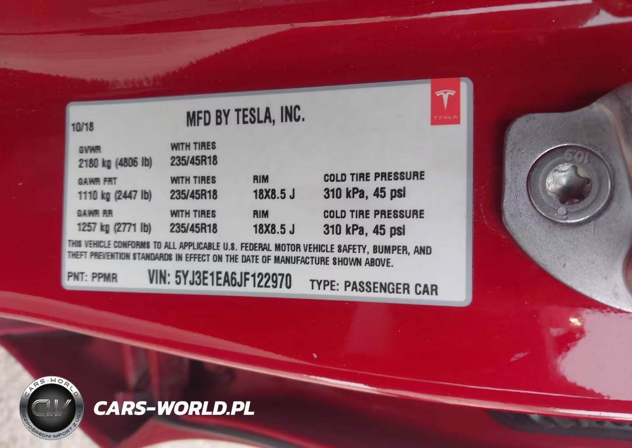 2018 Tesla Model 3 Long Range-Mid Range VIN:5YJ3E1EA6JF122970 - 9