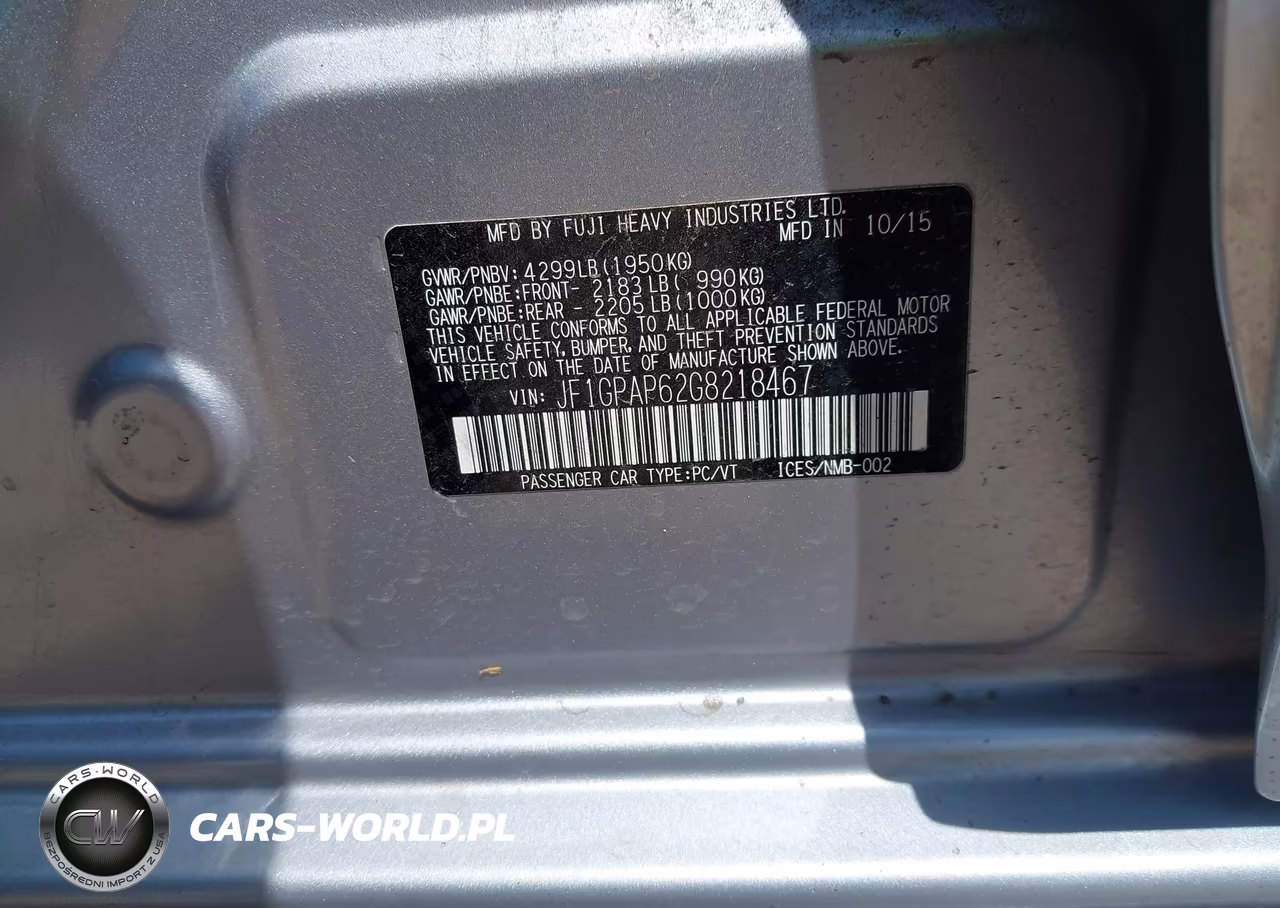 2016 Subaru Impreza 2.0I Sport Premium VIN:JF1GPAP62G8218467 - 9