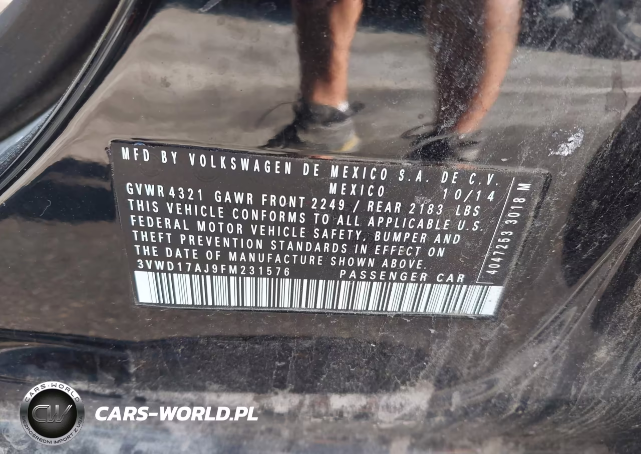 2015 Volkswagen Jetta 1.8T Se VIN:3VWD17AJ9FM231576 - 9