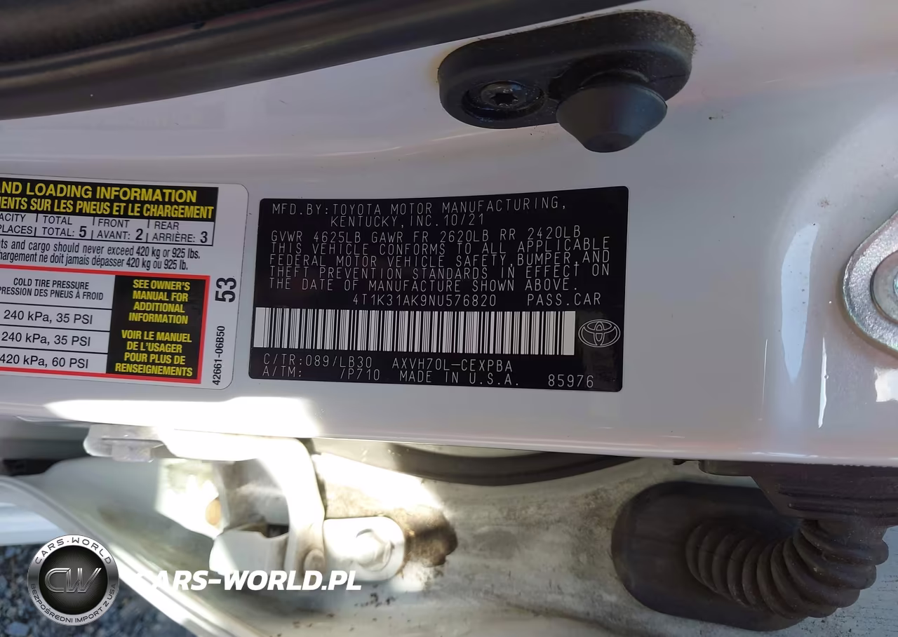 2022 Toyota Camry Xse Hybrid VIN:4T1K31AK9NU576820 - 9