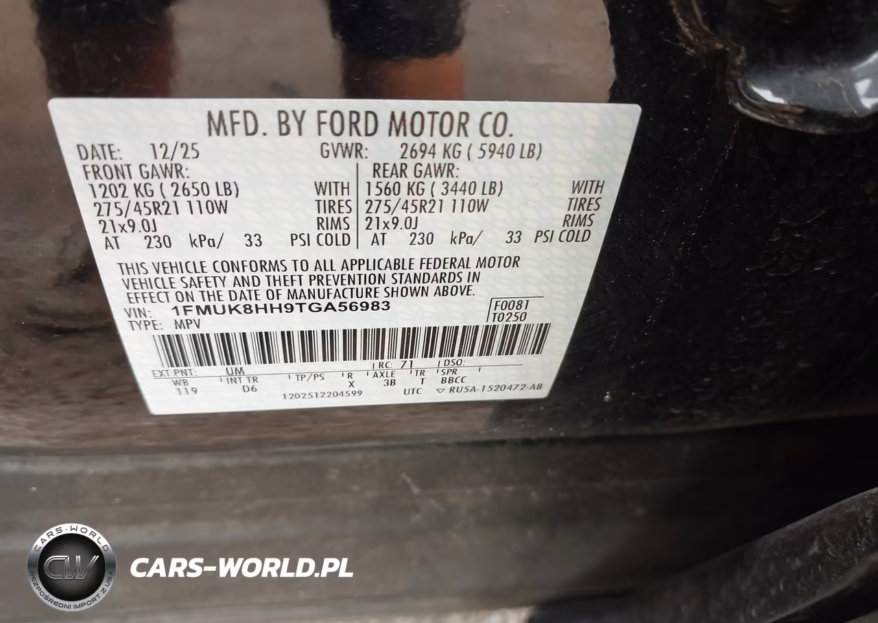 2026 Ford Explorer Platinum VIN:1FMUK8HH9TGA56983 - 9