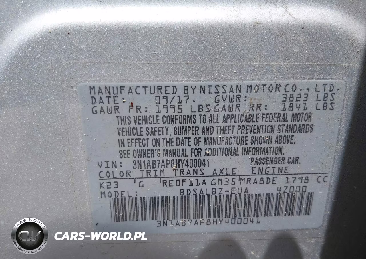 2017 Nissan Sentra S VIN:3N1AB7AP8HY400041 - 9