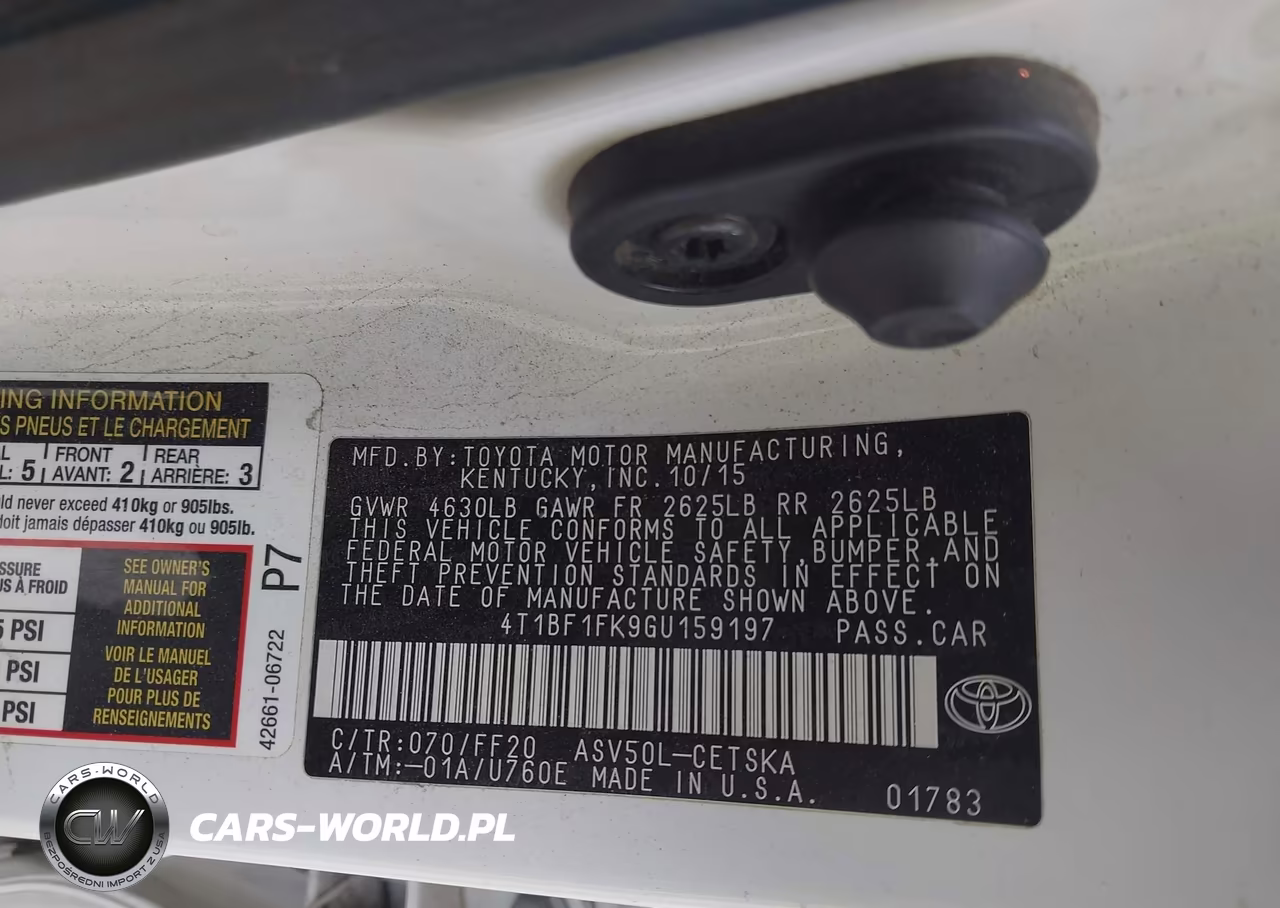 2016 Toyota Camry Se VIN:4T1BF1FK9GU159197 - 9
