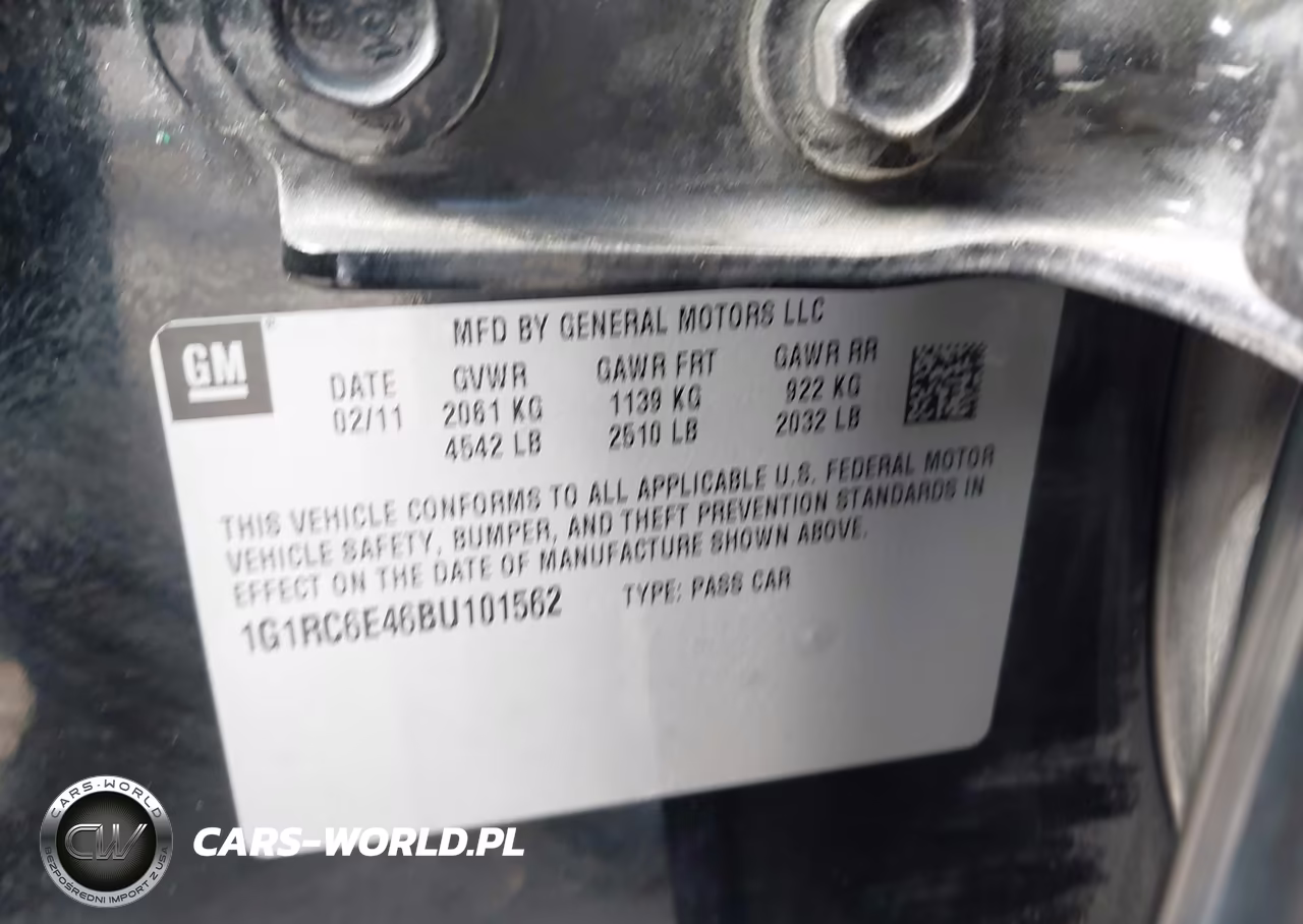 2011 Chevrolet Volt VIN:1G1RC6E46BU101562 - 9