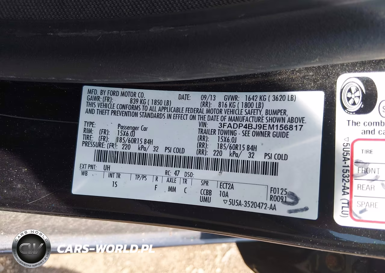 2014 Ford Fiesta Se VIN:3FADP4BJ9EM156817 - 9