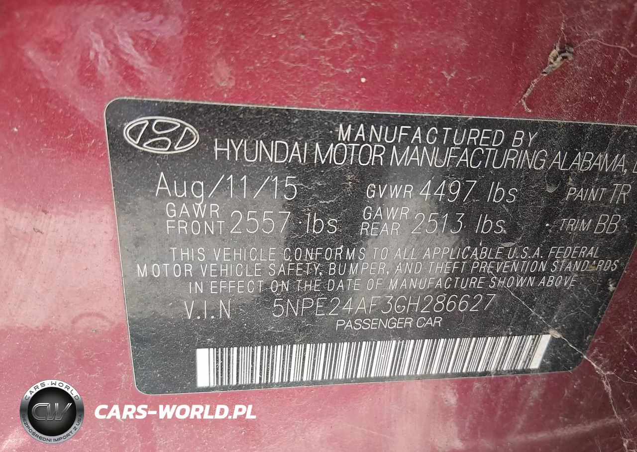 2016 Hyundai Sonata Se VIN:5NPE24AF3GH286627 - 9