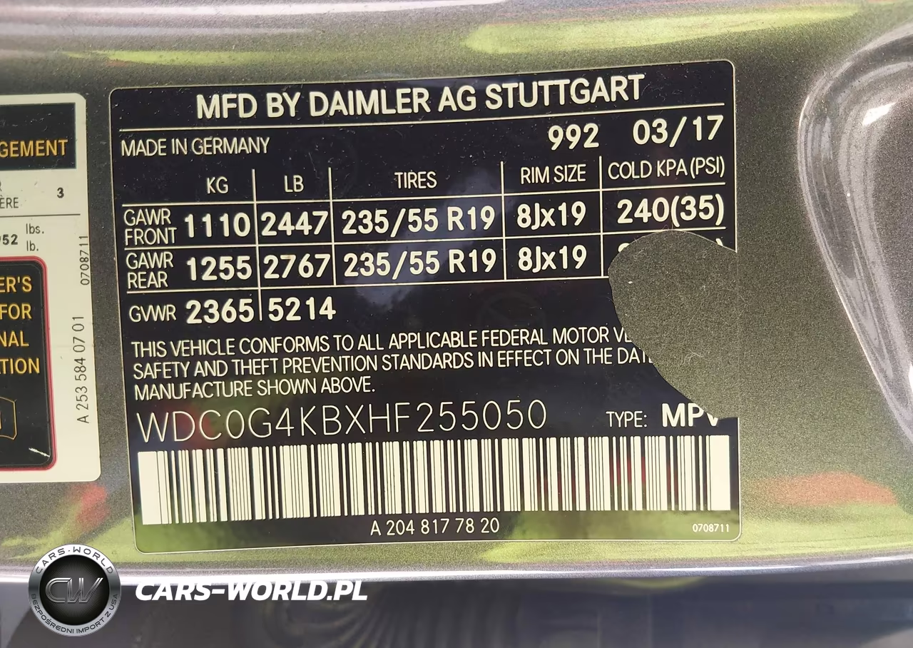 2017 Mercedes-Benz Glc 300 4Matic VIN:WDC0G4KBXHF255050 - 9